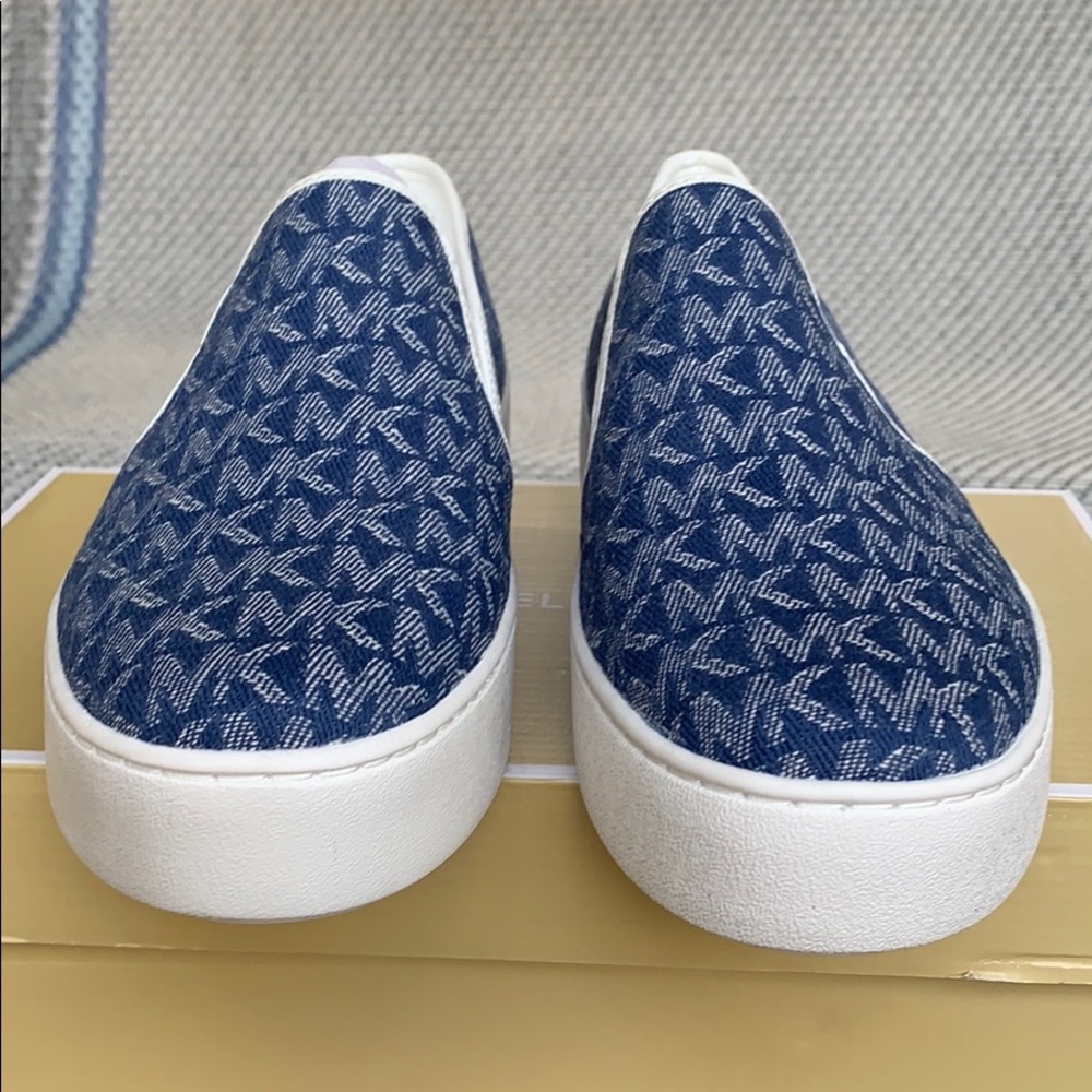 MICHAEL KORS TEDDY SLIP ON DENIM JACQUARD DENIM/Op - Picture 8 of 16